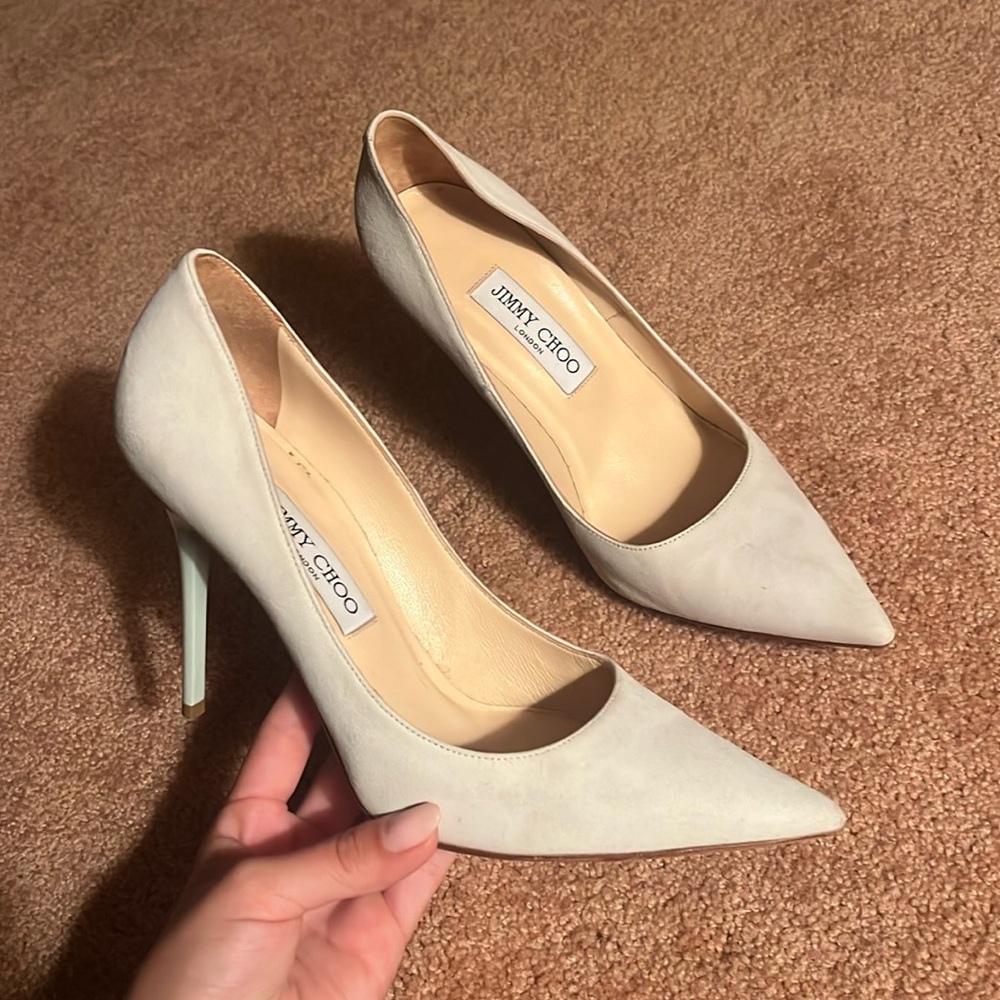 JIMMY CHOO LIGHT TURQUOISE HEELS
